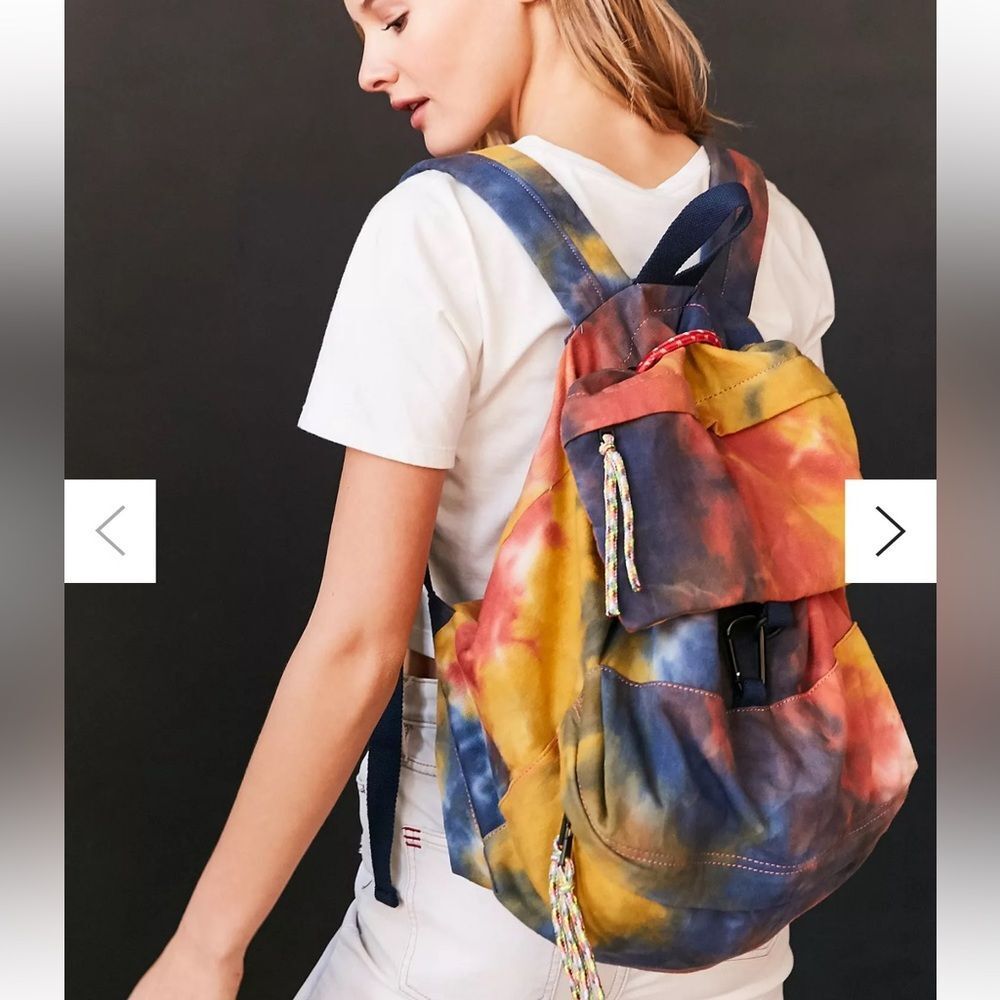 Urban Outfitters Tie-Dye Backpack in Blue, Yellow, Red